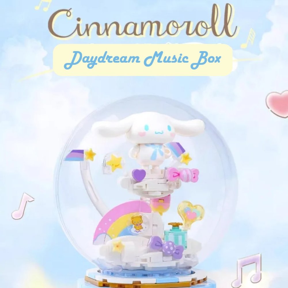 ✅ Official Sanrio Cinnamoroll Music Box Building Blocks Set Creative DIY Fun NEW